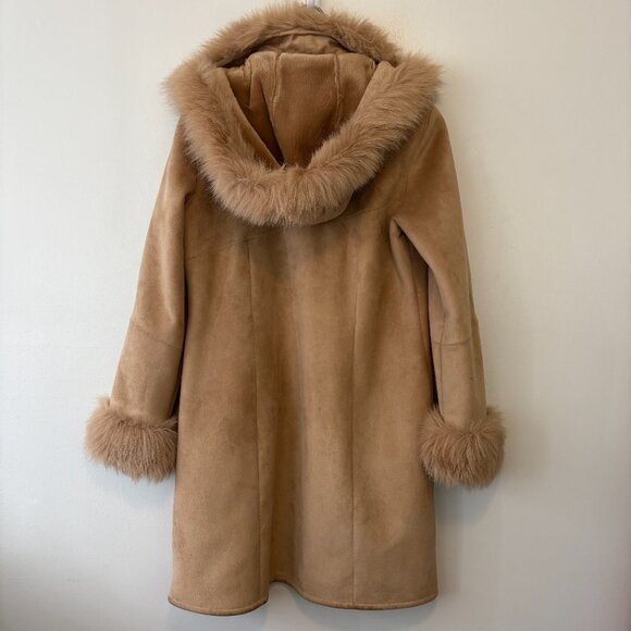 Vintage Marvin Richards Penny Lane Coat Size Large Faux Suede / Fur - Picture 4 of 9